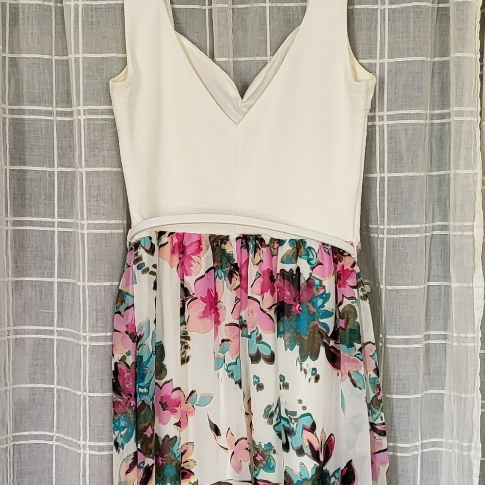 CANDIES Floral skirt white top dress Sz Sm